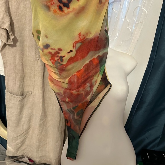 Zara Tops - Zara Vibrant Yellow and Green Mesh Top